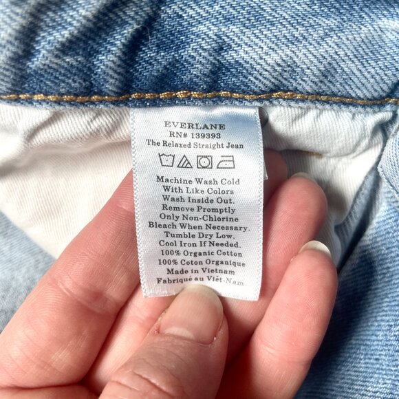 Everlane Light Wash The Relaxed Straight Fit Jeans 29R - Picture 3 of 6